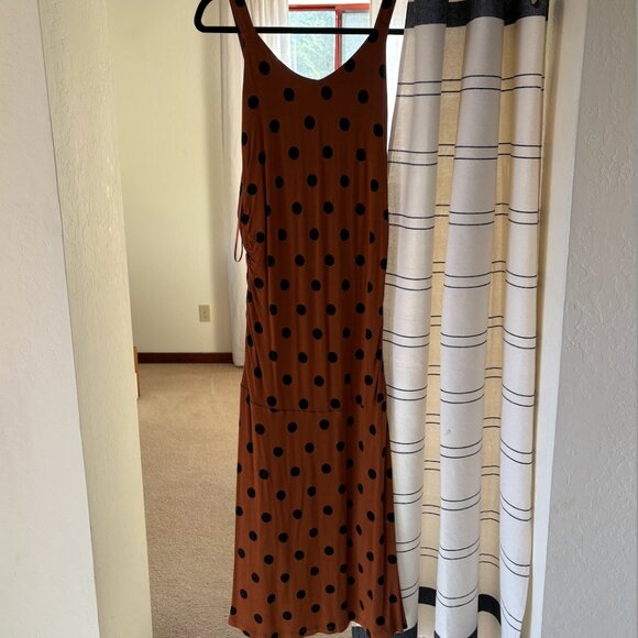 Maeve Ruched Midi Dress Medium Petite - Picture 3 of 7